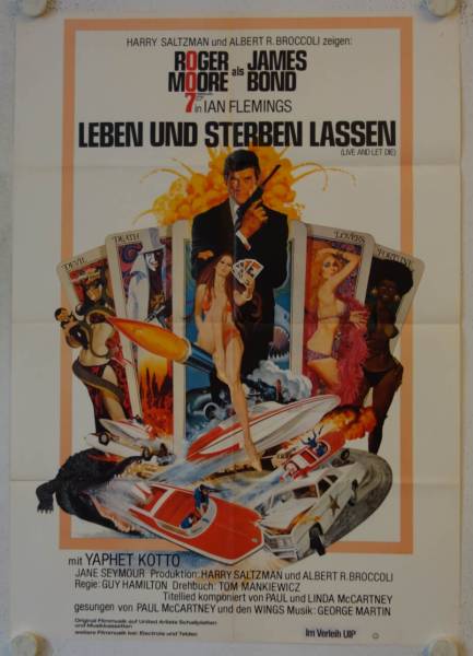 Live and let Die original release german movie poster